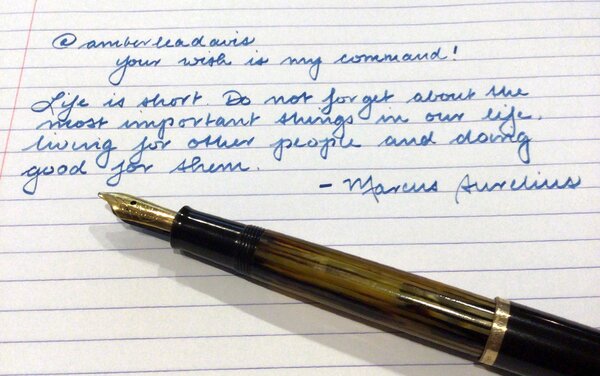 Pelikan OB writing sample