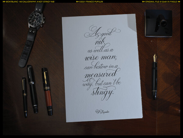 Montblanc 149 Calligraphy, Not a stingy nib ©FP.jpg