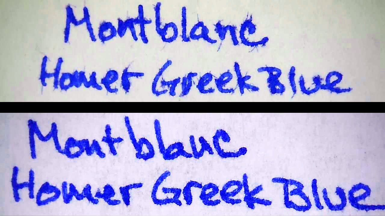 EFNIR Montblanc Homer Greek Blue Ink Reviews The Fountain Pen