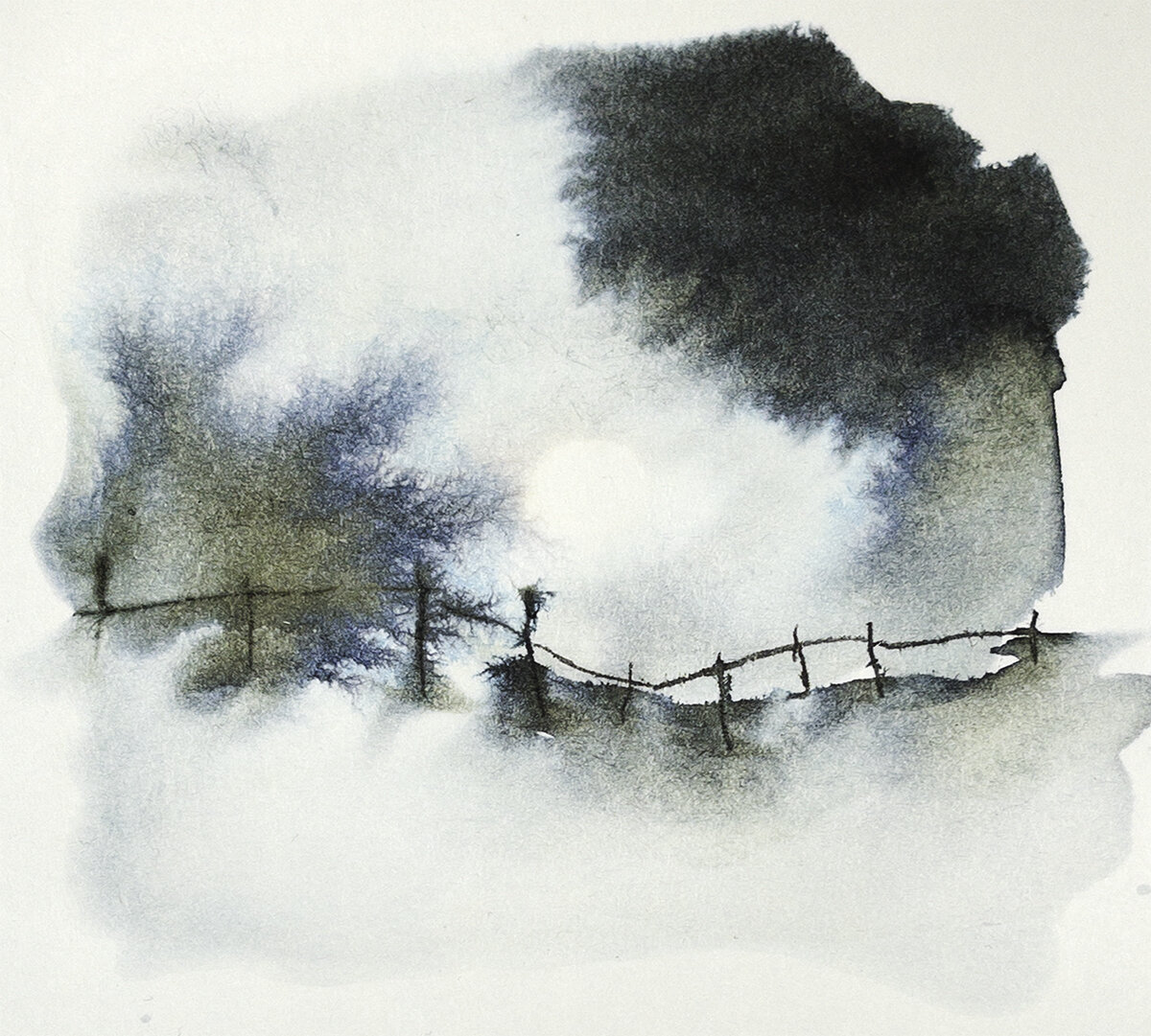 TUTORIAL: Landscape Painting Fountain Pen Ink & Water - Doodlewash®