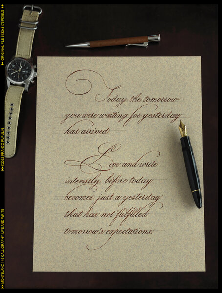 Montblanc 149 Calligraphy, Live and write ©FP.jpg