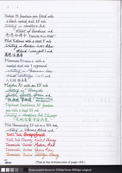 Page 149 of MEMMO FP (Blue tester) notebook