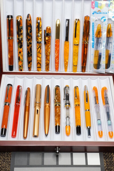 My orange fountain pens