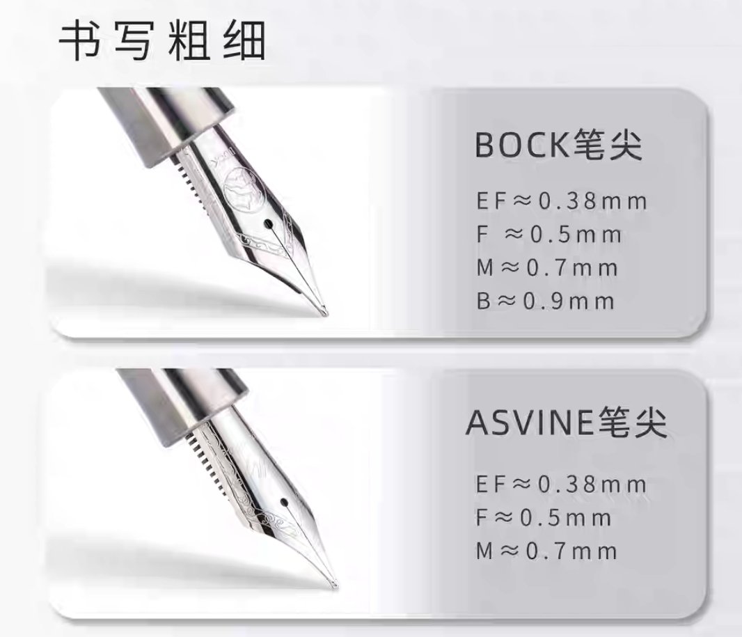 Asvine V126 transparent Acrylic Fountain pens Negative pressure