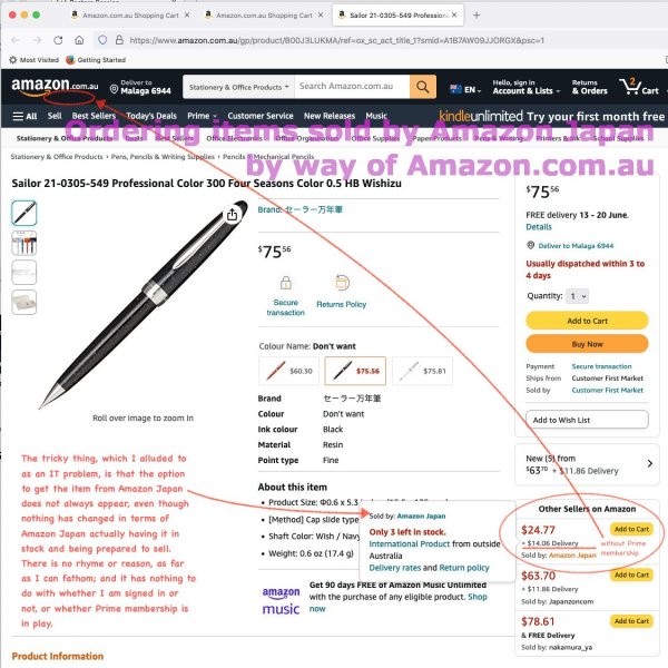 Ordering items sold by Amazon Japan (4of5)