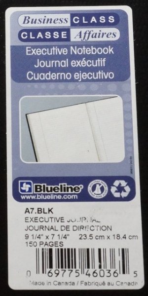 Blueline A7.BLK journal product label