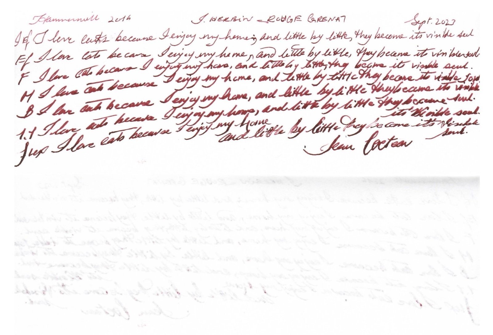 J Herbin Rouge Grenat - Ink Reviews - The Fountain Pen Network