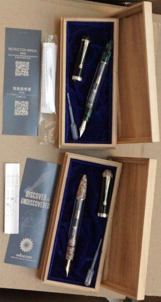 Two new Wancher Crystal pens with EF nibs