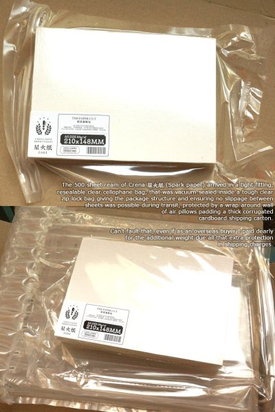 Packaging of ream of Crena Spark paper