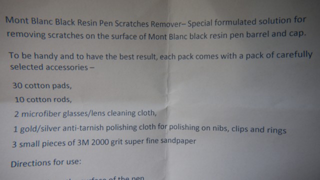 The Ultimate 3-Step Pen Polish  Scratch Remover for Montblanc!