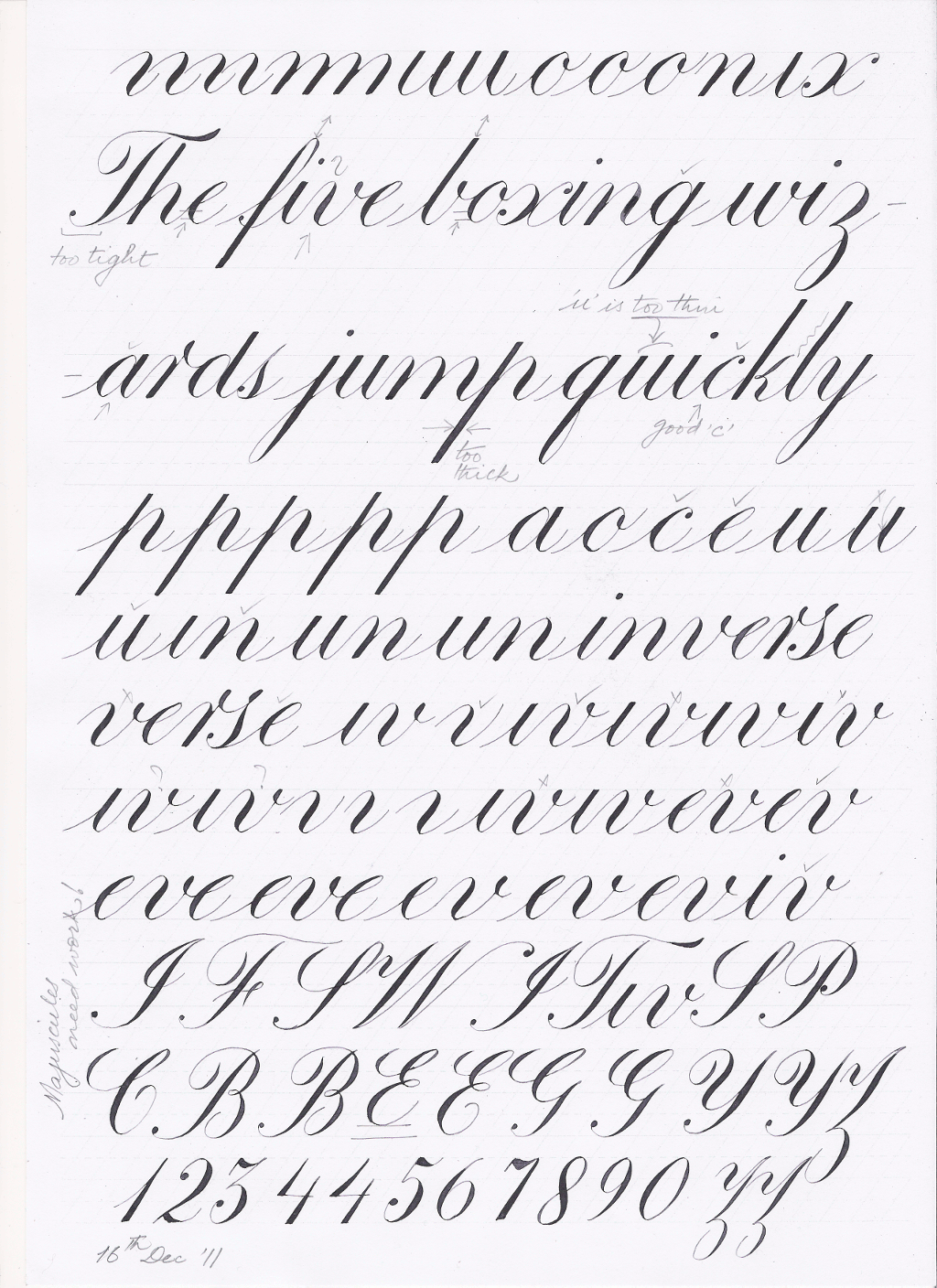 Learning Copperplate... - Page 26 - Pointed Pen Calligraphy - The ...