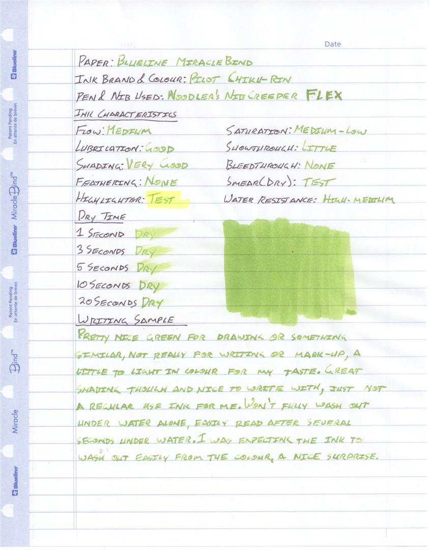 Ink Review #719: Pilot Iroshizuku Chiku-Rin — Fountain Pen Pharmacist