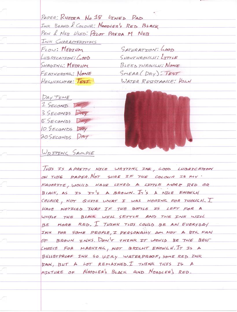 Gold and Red/Brown ink comparison. Noodler's Ahab on Rhodia Dot Paper. -  Imgur