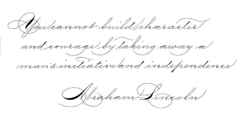 A Little Spencerian - Pointed Pen Calligraphy - The Fountain Pen Network