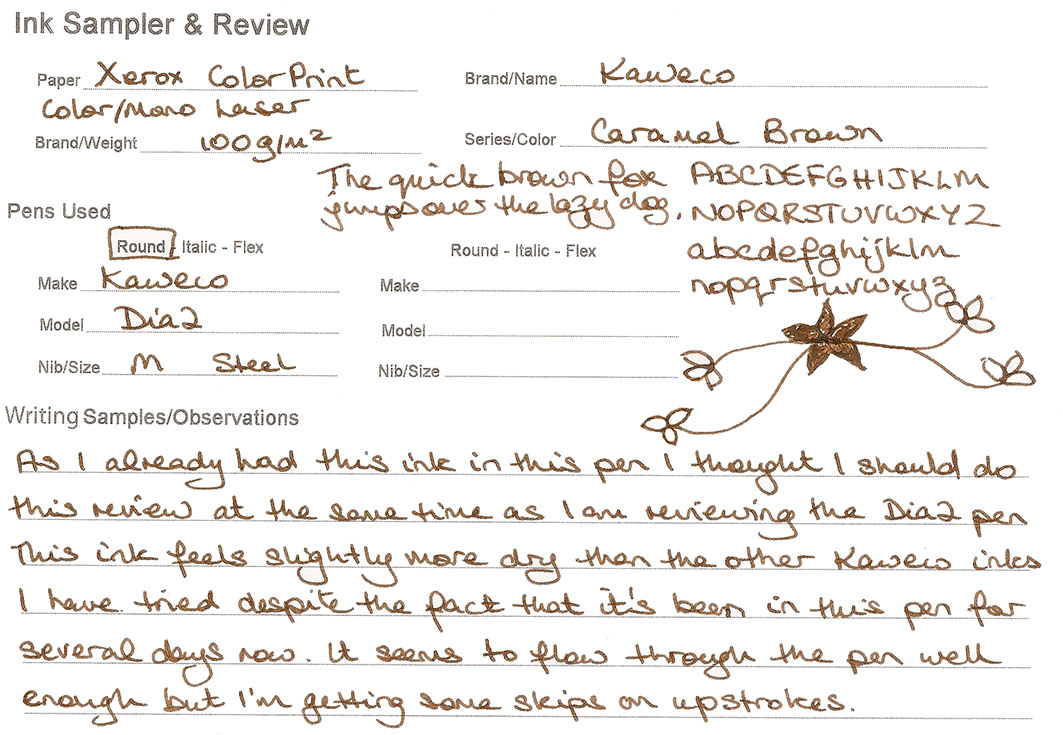 Kaweco Sepia Brown – Ink Review –  – Fountain Pen, Ink, and  Stationery Reviews