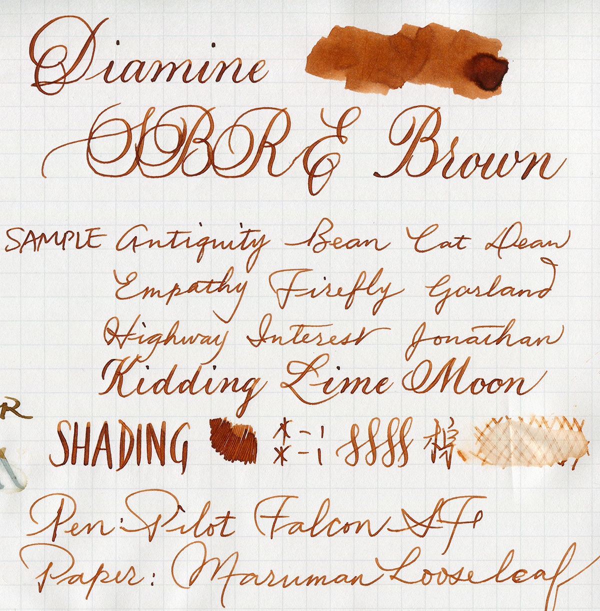 Perfect: SBRE Brown Ink  Pen, Ink, Hand lettering tutorial