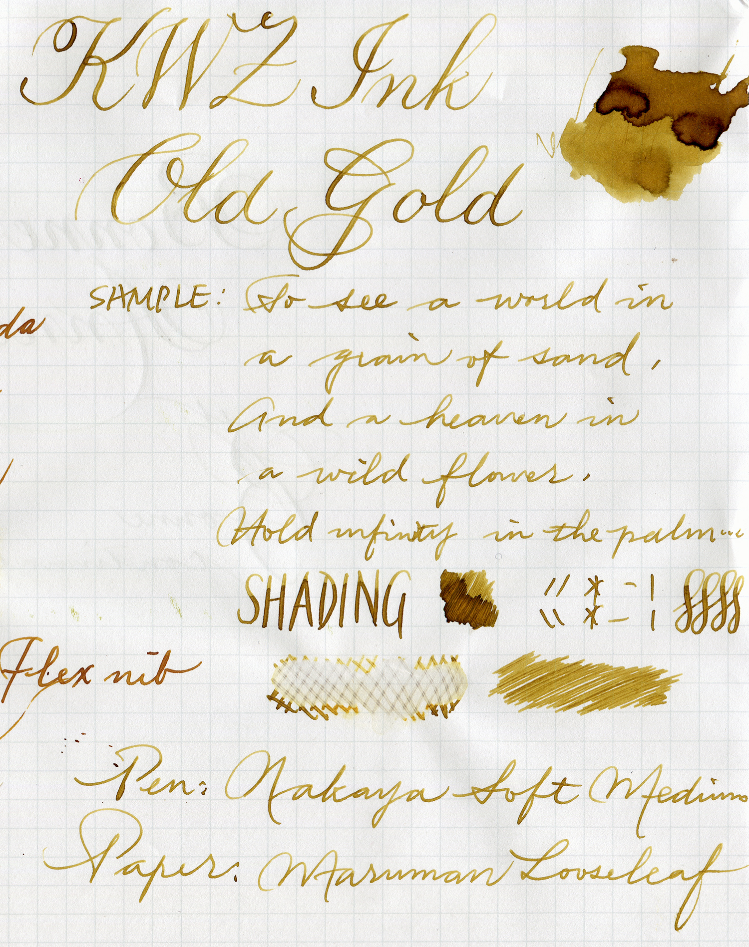 Kwz Ink Old Gold - Ink Reviews - The Fountain Pen Network