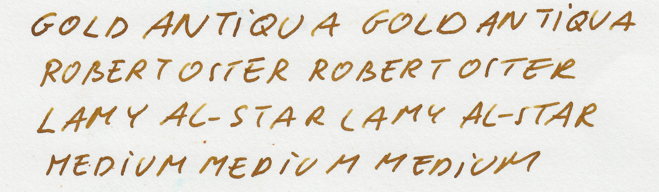 ink review : Robert Oster Gold Antiqua – inkxplorations