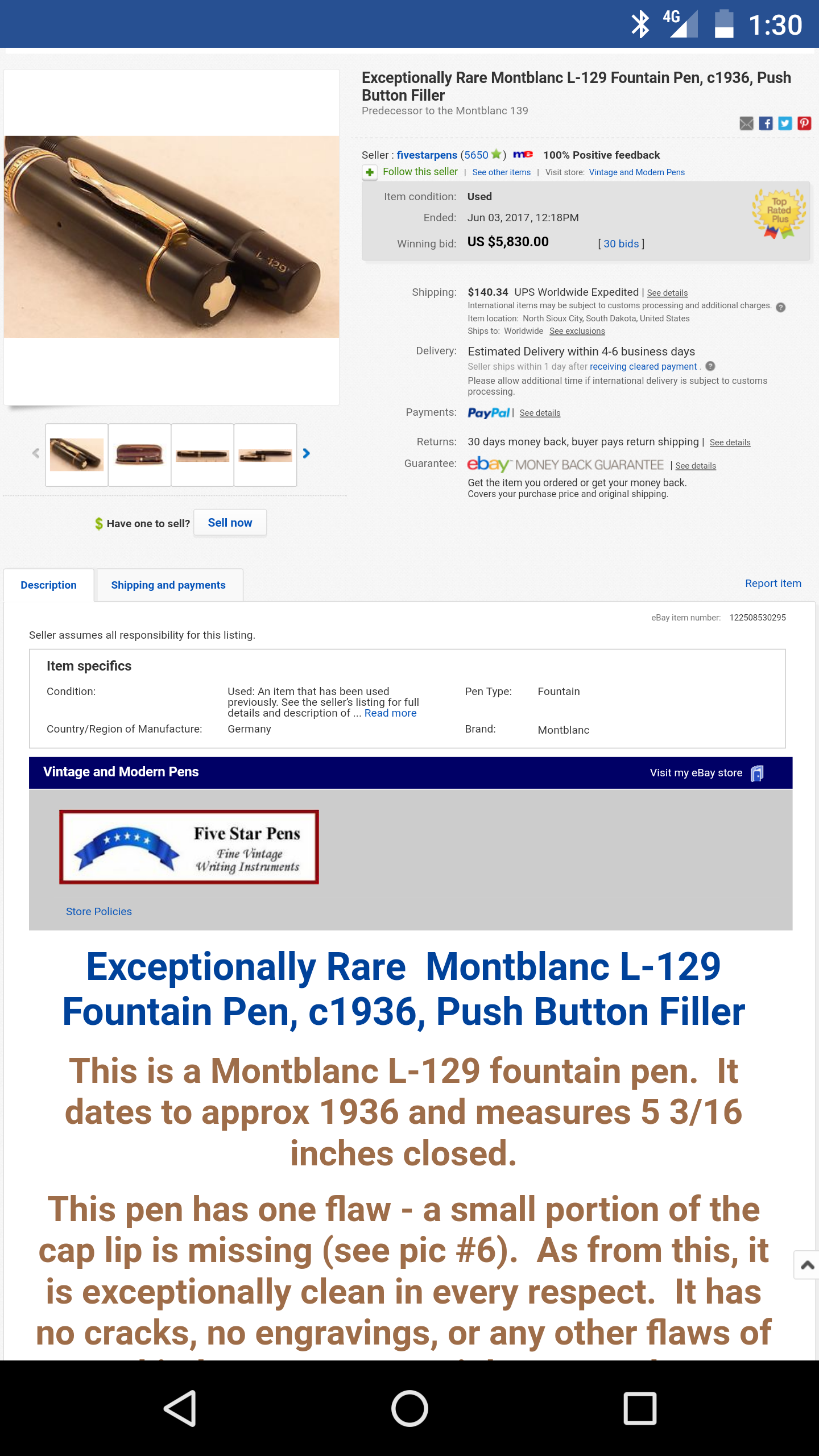 Montblanc 129 discount