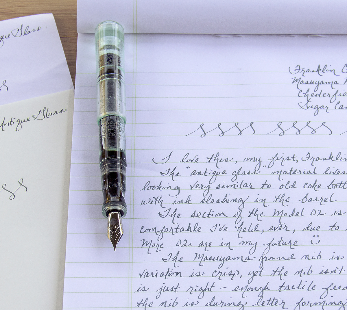 Franklin Christoph Model 02 - Antique Glass, Clipless - Fountain Pen  Reviews - The Fountain Pen Network