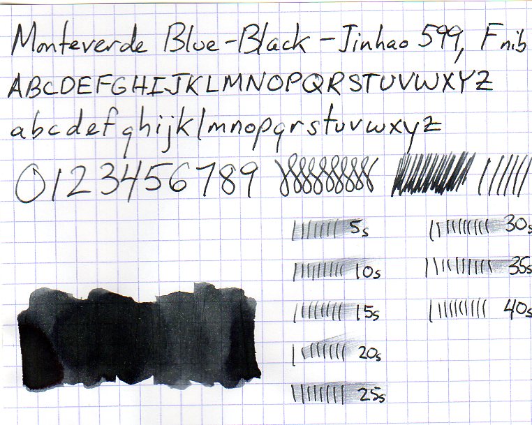 Ink Review #853: Monteverde Blue Black — Mountain of Ink