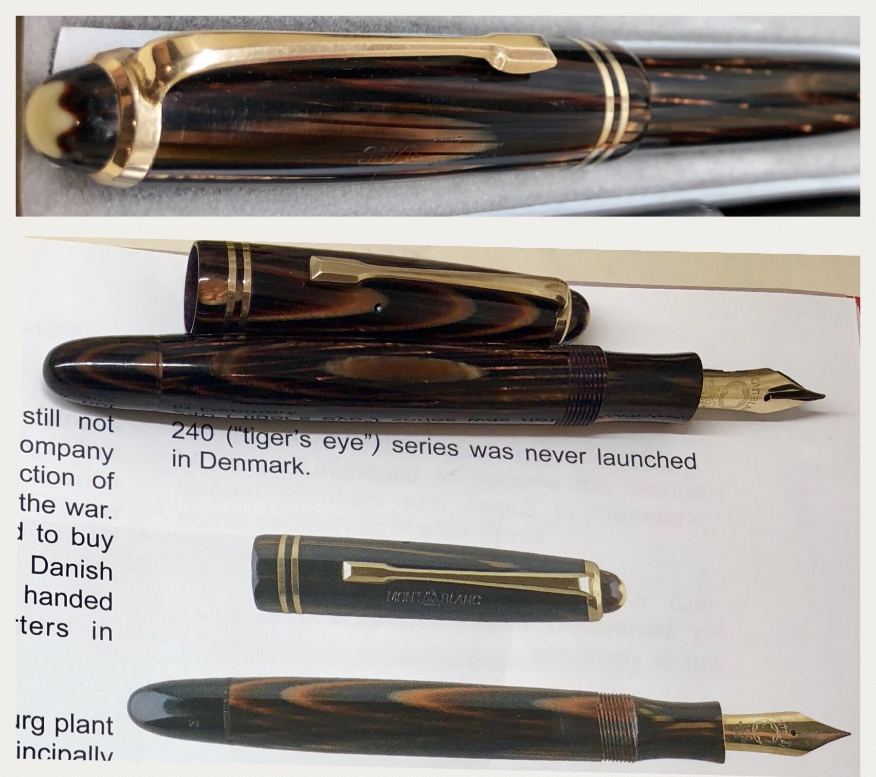 Montblanc 244 discount tiger eye