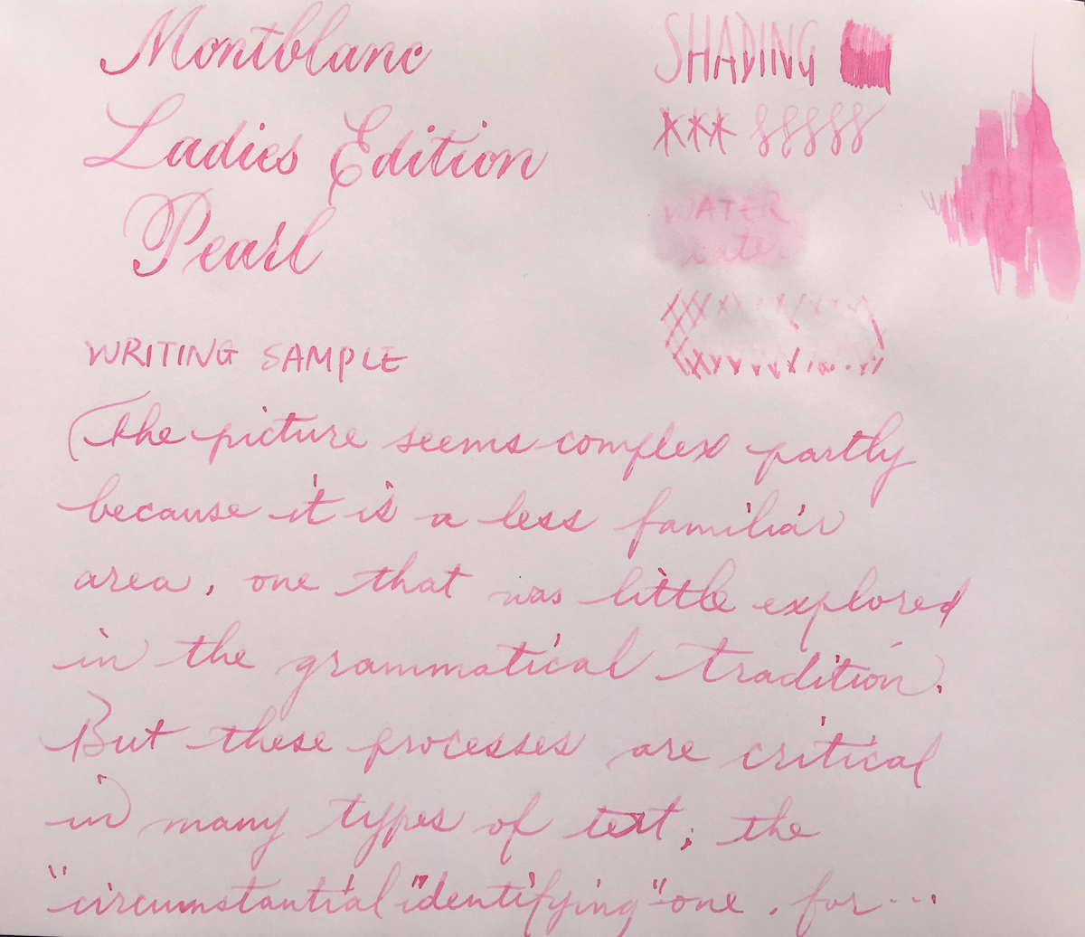 Montblanc pink online ink