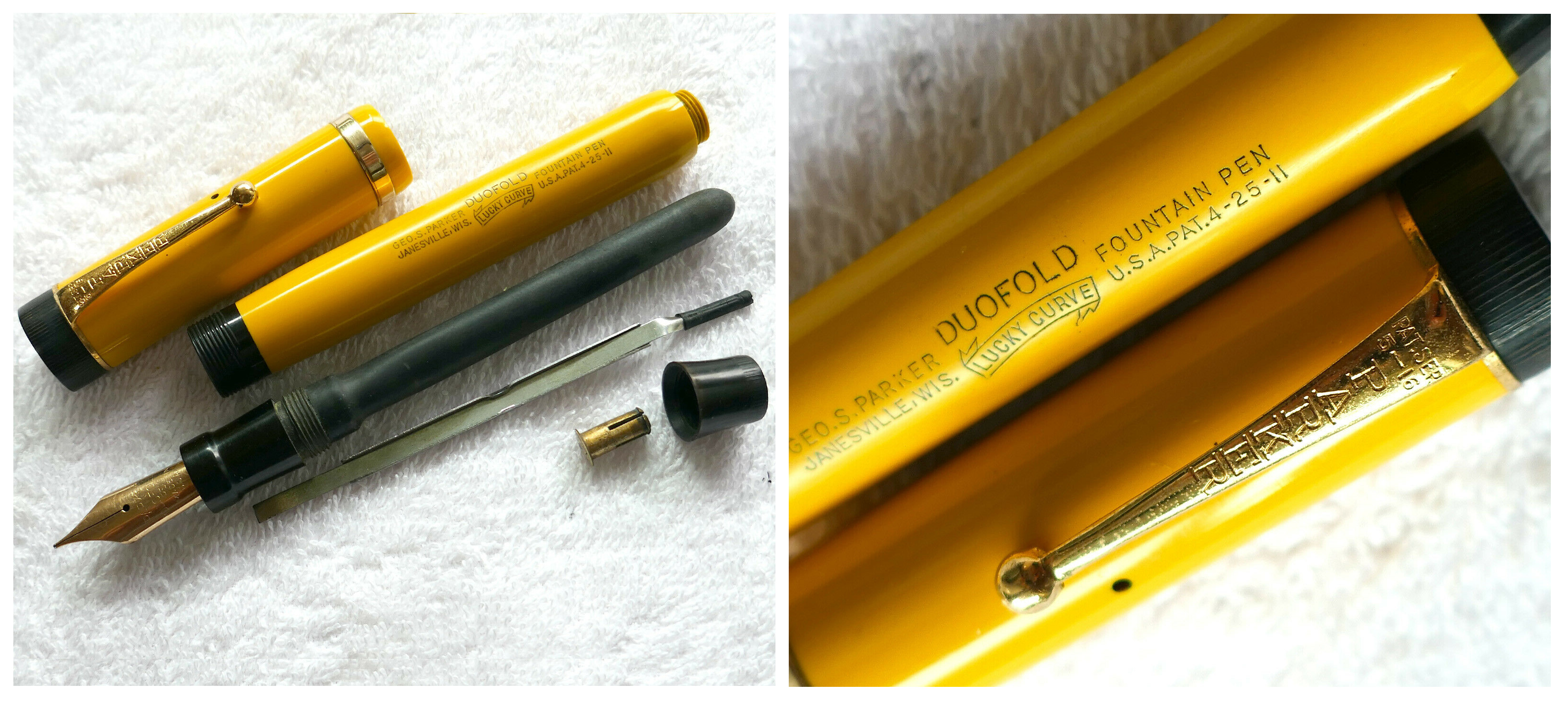 Lot - Parker Duofold 'Mandarin Yellow' Fountain Pen