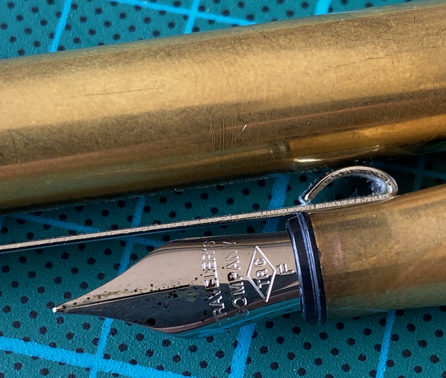 Patina in Brass FP. - Fountain & Dip Pens - First Stop - The