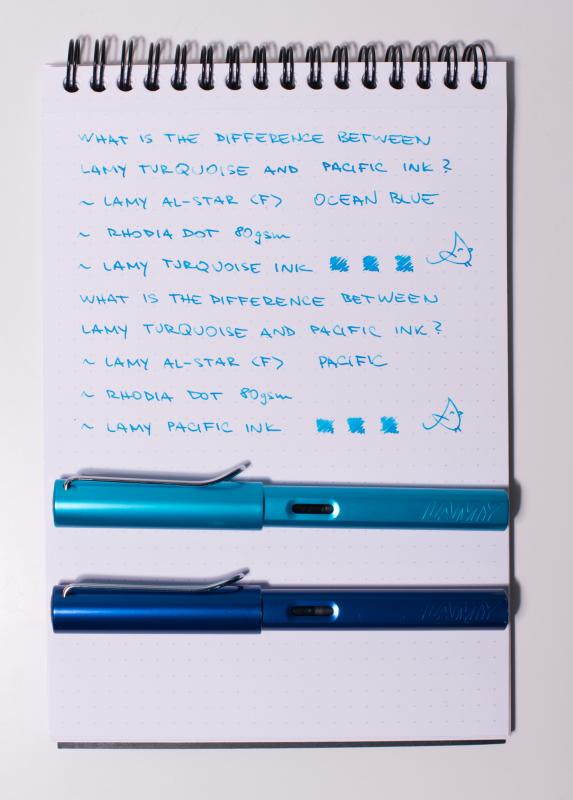 werkwoord Pijnstiller vlees What Is The Difference Between Lamy Pacific And Turquoise Ink - Ink  Comparisons - The Fountain Pen Network