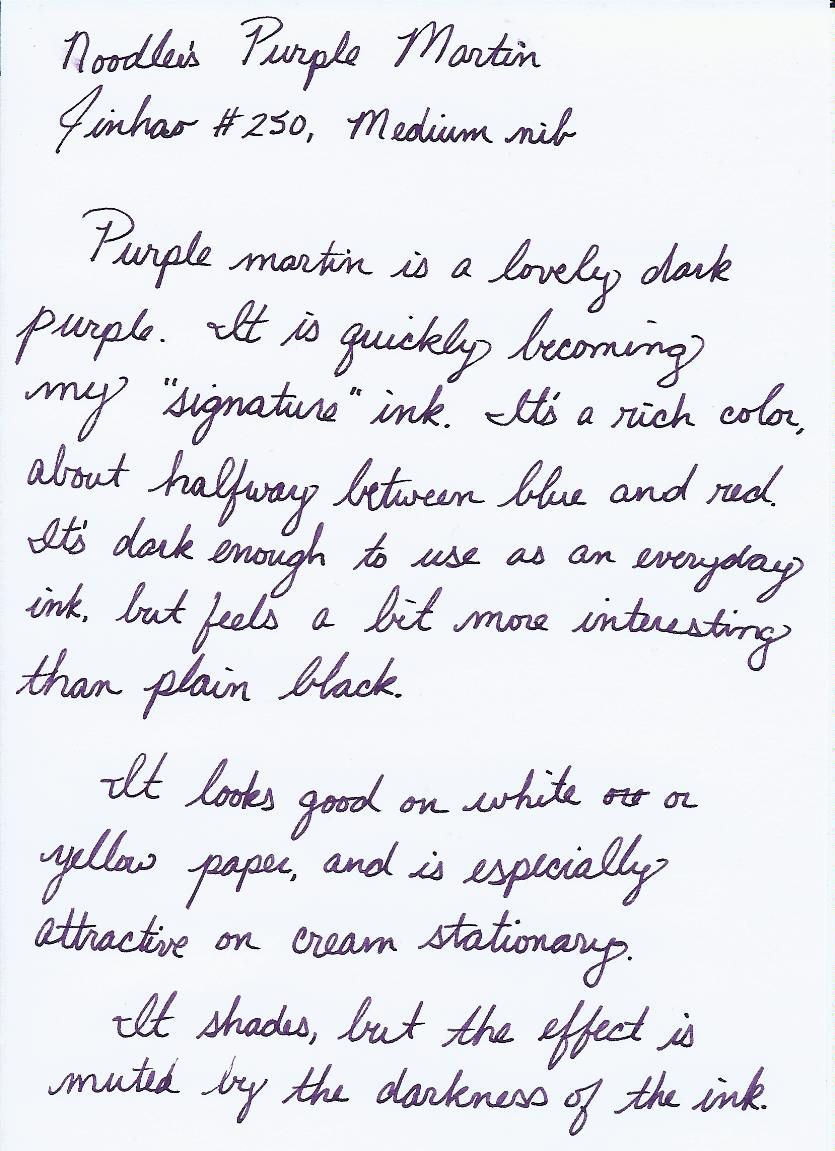 Noodler's Purple Martin