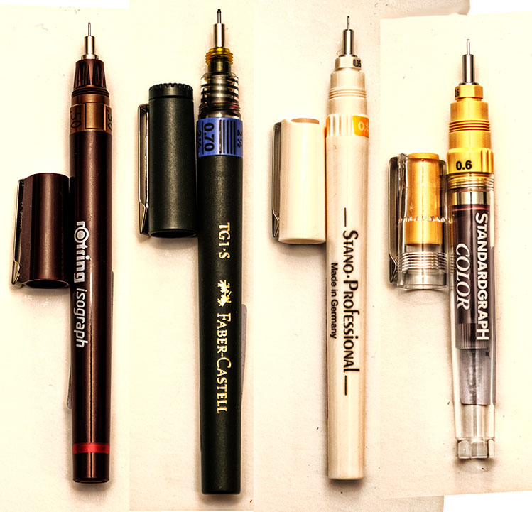 Comparing Rapidograph Pens