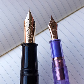 Size comparison of five different italic nibs : r/fountainpens