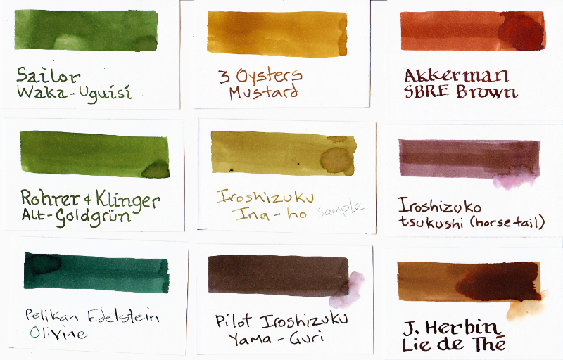 It's a sad day: this Pilot Iroshizuku ink swatch page is now incomplete. :  r/fountainpens