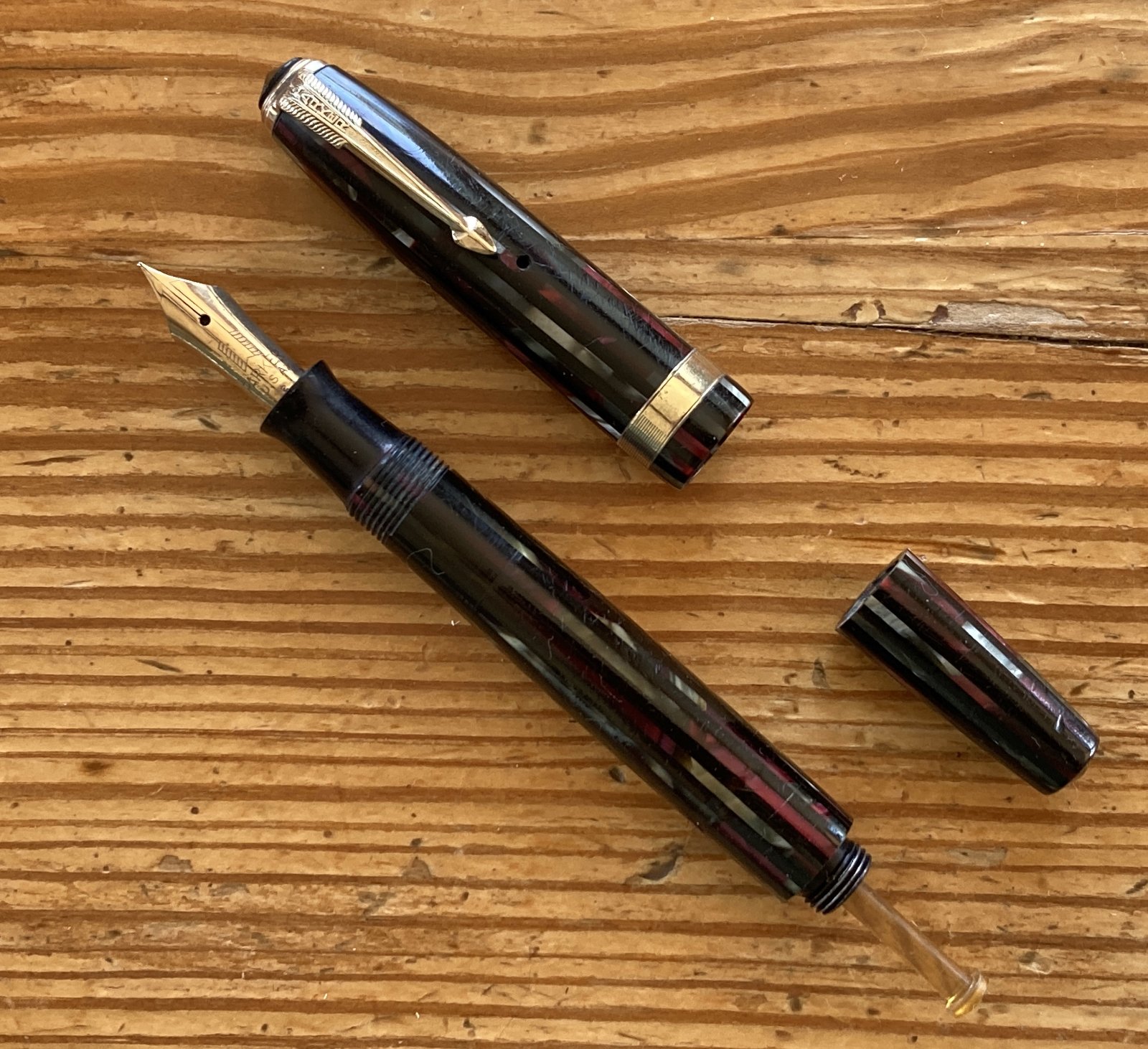 Parker striped duovac pm deals pens