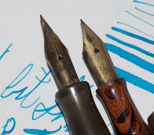 Waterman Exclusive Fountain Pen - Brown Mottled, GP Trim, Fine 18k Nib  (Near Mint, Works Well) - Peyton Street Pens