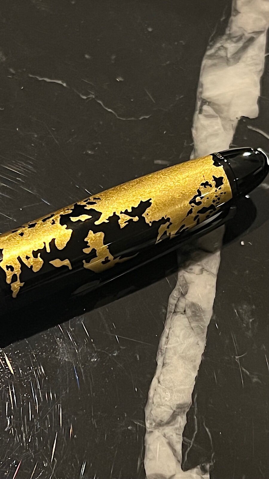 Montblanc Meisterstück Solitaire Calligraphy Gold Leaf Fountain Pen