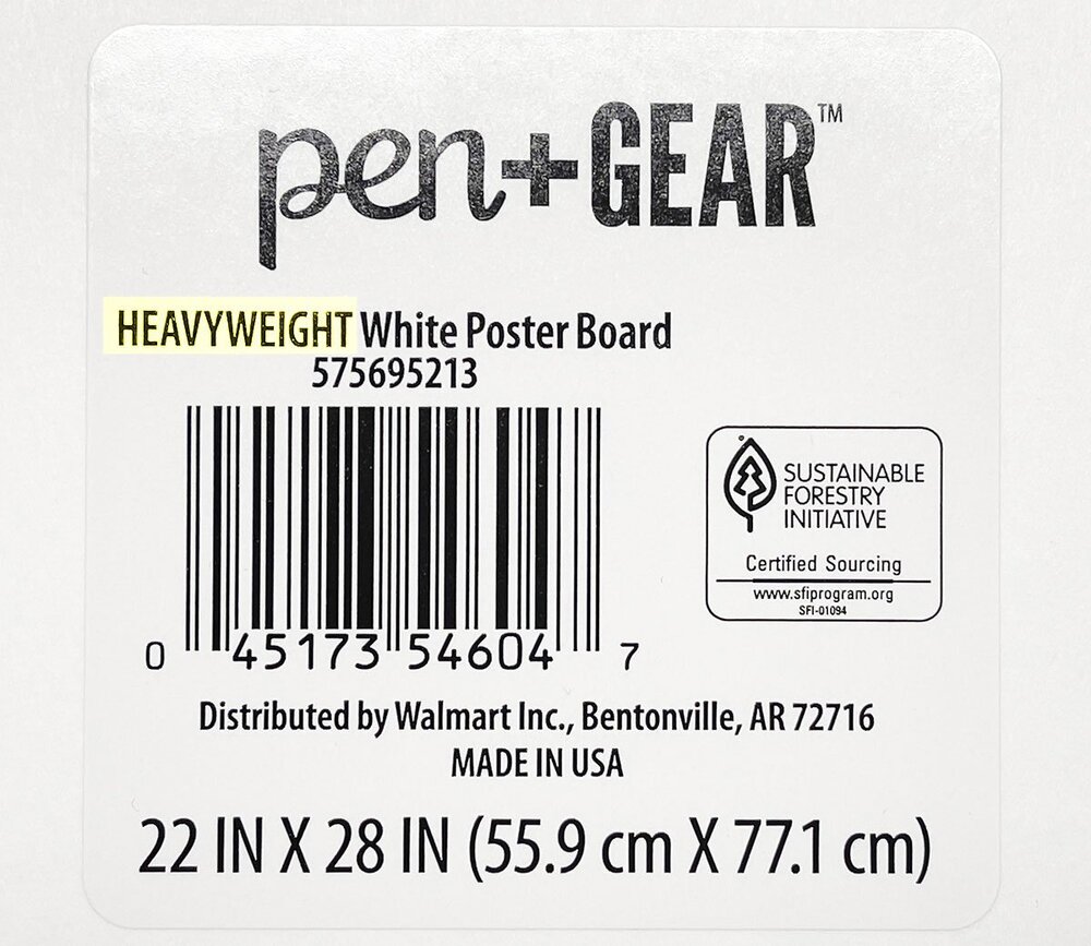 Pen + Gear 22 x 28 Multi Pack White Poster Board - Each