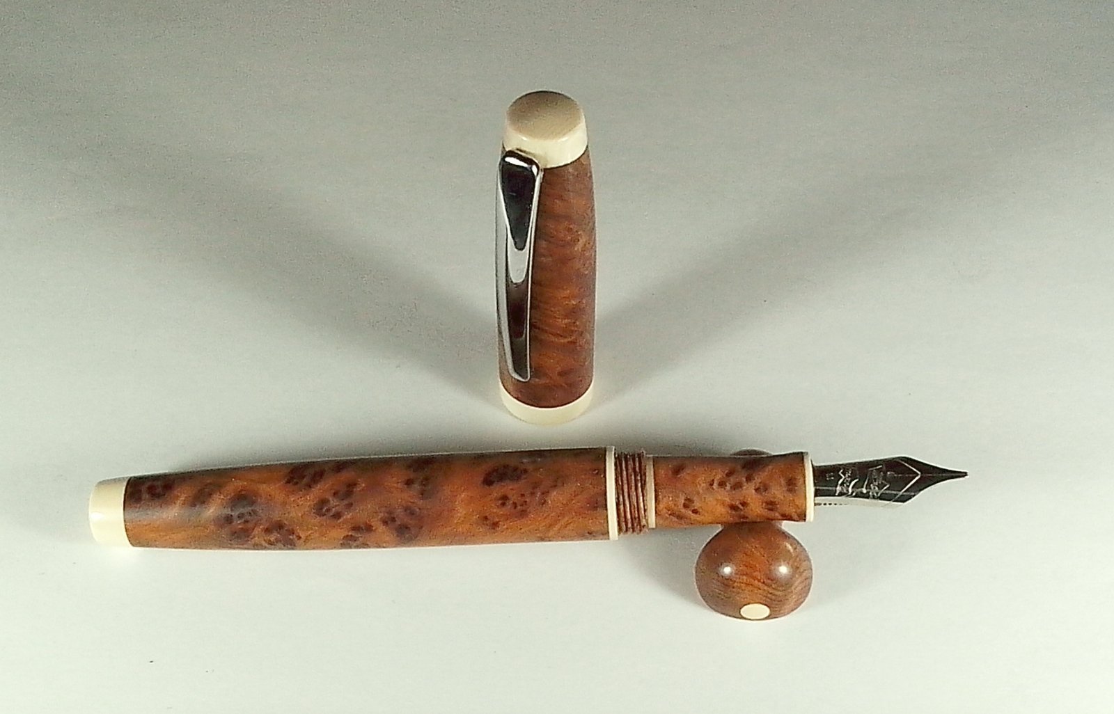 Personalized Mighty Salmon Wood Inlay Fisherman Outdoor's Men Writing Pen  Free Engraving 